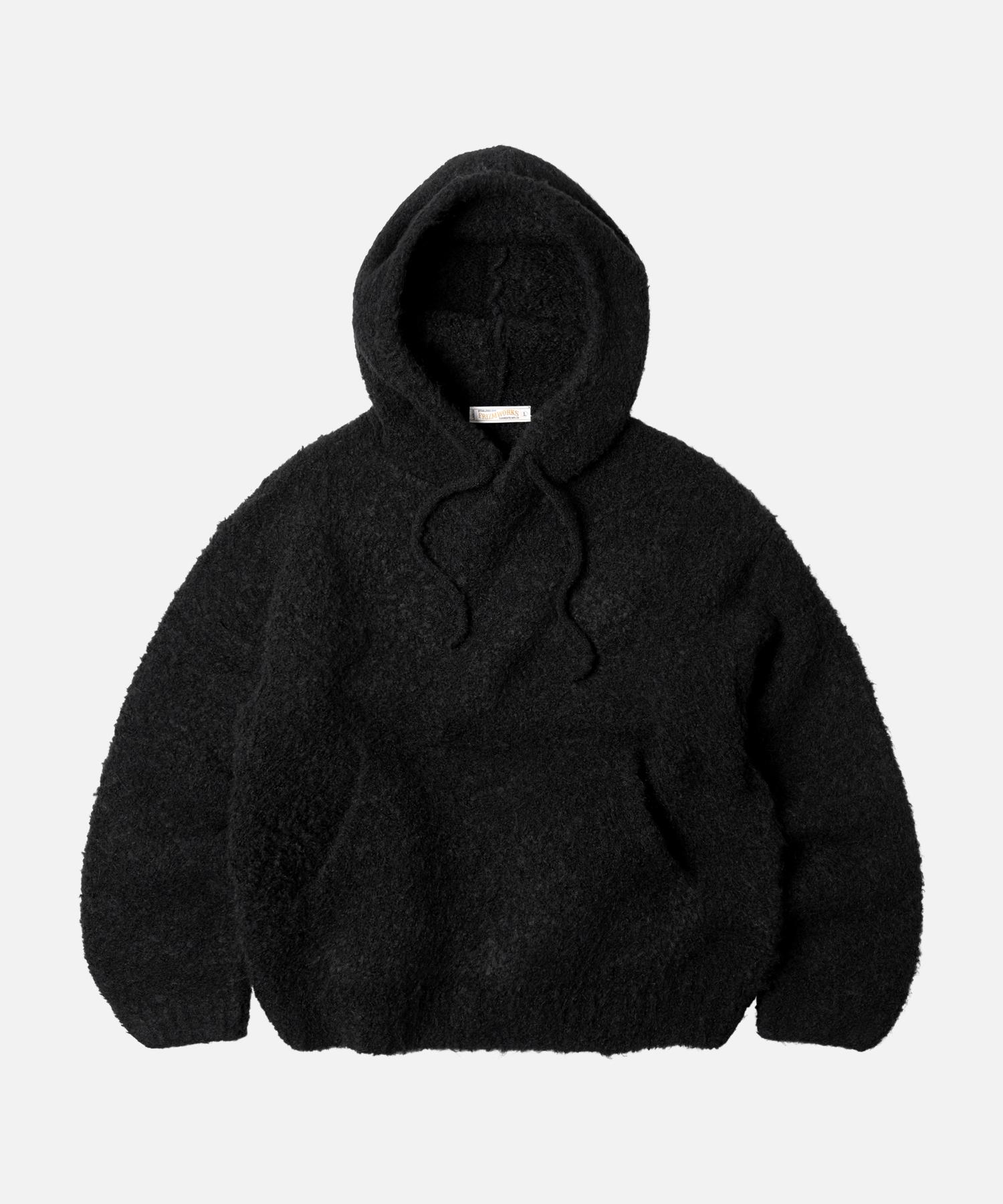 Prism Works Худи из буклированной пряжи Wave _ Черный Black/L