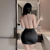 Pure sensual sensual lingerie, seductive and alluring halter neck, chain spaghetti-strap pajama set, hip-hugging short skirt, hot nightclub uniform