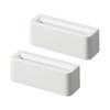 Jitsugyo [Gypsum Board Pin and Wood Screws Included] Wall Fan Holder, Suitable for Plaster Board Walls, White, Approx. W5.5 X D1.7 X H2.2cm
