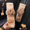 Weiche Plüsch Capybara Autositzgurtbezug Warmer Cartoon Sitzgurt Schulterpolster Kawaii Bequemer Sitzgurtschutz Car-Styling