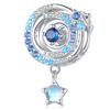 925 Sterling Silver CZ Charm Pendant Mermaid Unicorn Moon Heart Dangle Bead Fit Snake Chain Bracelet Necklace DIY