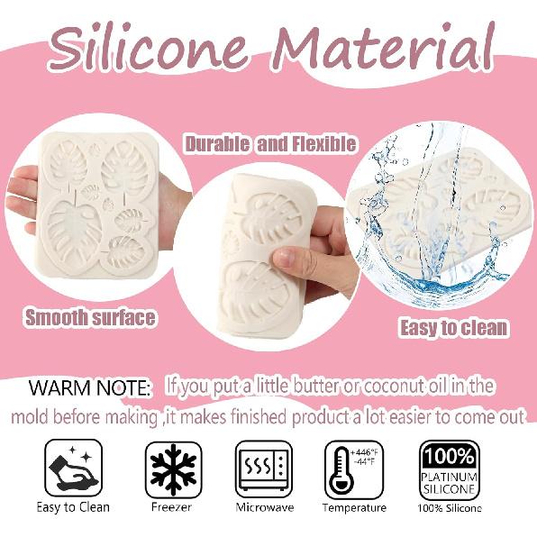 1 Pcs Turtle Leaf Silicone Mold, Hawaiian Style Cake Decoration Fondant Mold, Reble Leaf Chocolate Mold for Cupcake Topping Candy Sugar Craft Flower