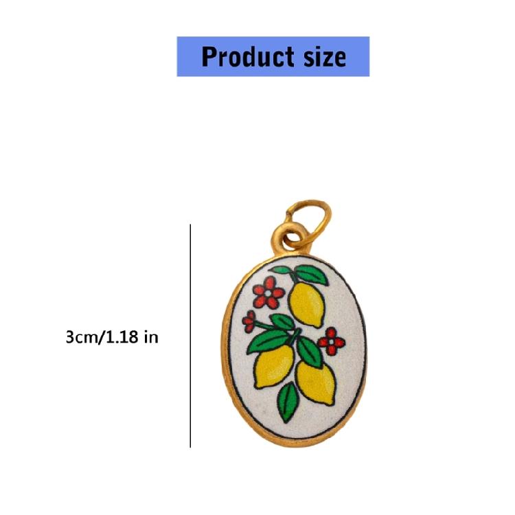 Modern Elliptical Jewelry Component Floral House Print Accessories Stainless Steel Charm for Handmade Enthusiasts