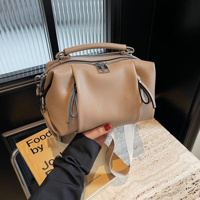 European And American Retro Portable Boston Bag Women'S Autumn And Winter Large-Capacity Fashion Casual Shoulder Messenger Bag