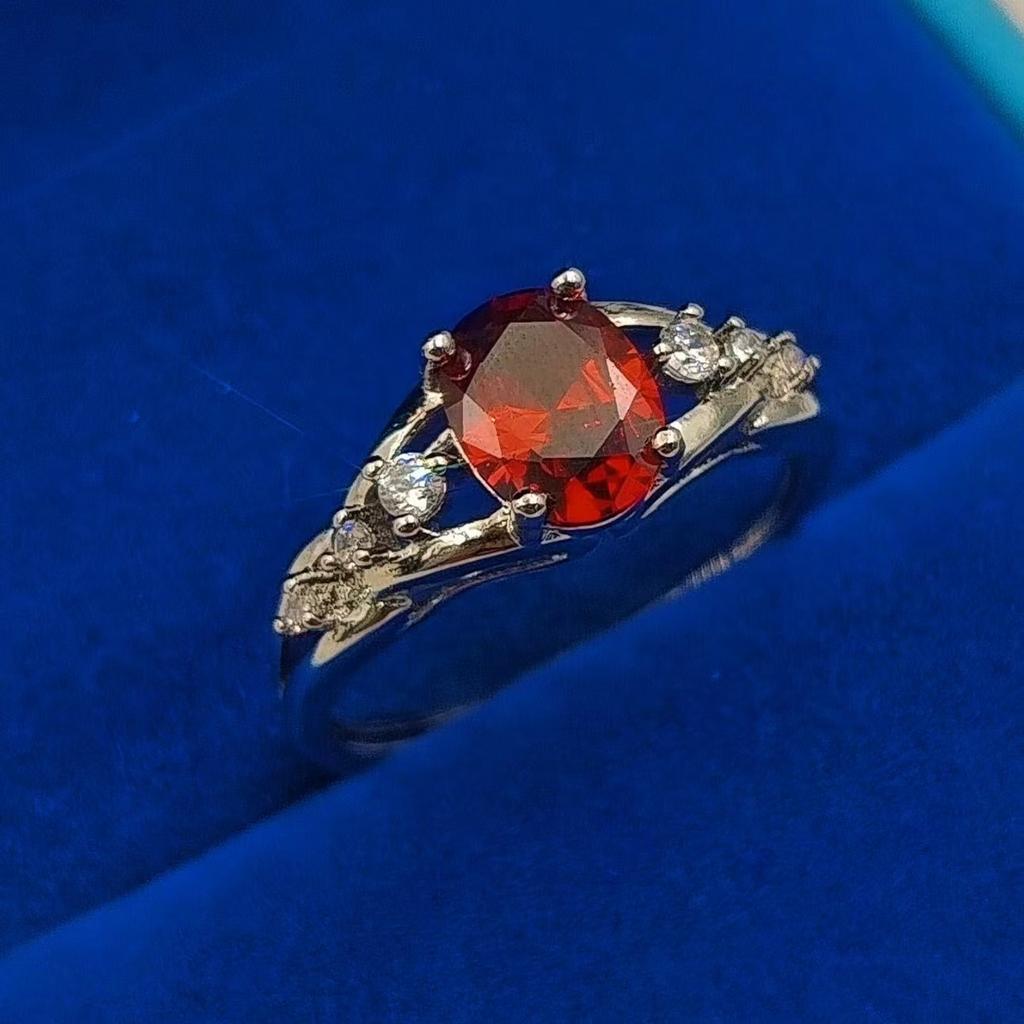 Type Coconut Zir*****Pen Ring Women'S Niche Design Light Luxury Fashion Crystal Ring Hand Jewelry