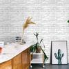1pc 10m Peel and Stick Faux Brick Wallpaper, Self Adhesive Contact Paper, Home Decorative Wallpapers Sticker, White and Grey