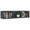 CD Wall Shelf Gray 75 X 18 X 18 Cm Particleboard