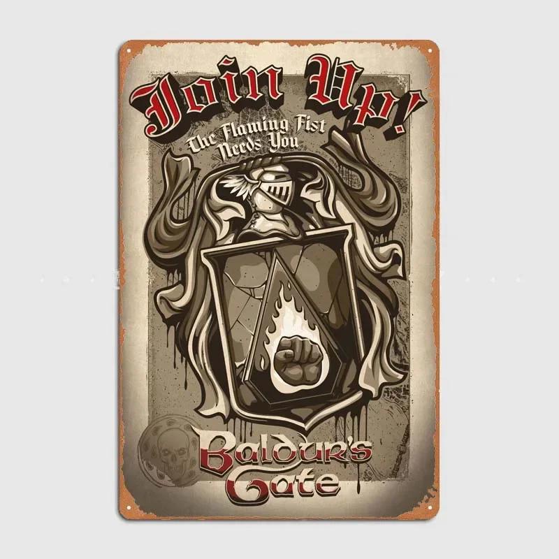 D-Dungeons And Dragons Posters Bedroom Decoration Game Signs Wall Art Vintage Metal Tin Sign for Gamer Room Wall Decoration Home