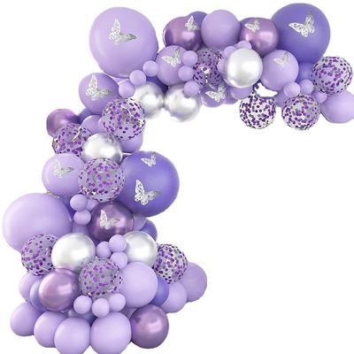 Purple Butterfly Balloon Set for Parties and Weddings