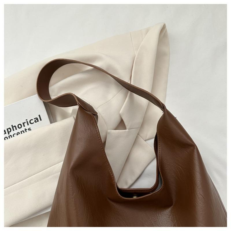 Spring New Korean Texture Trend Fashion Minimalist Casual Shoulder Tote Bag Women