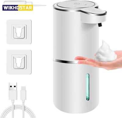 Automatický dávkovač mýdla Bezdotykový dávkovač pěnového mýdla 380ml USB dobíjecí elektrický 4úrovňový nastavitelný dávkovač pěnového mýdla