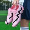 32-45 Football Shoes Men's High-top Football Boots Large Size Long Nails Leather Boys Soccer Shoes