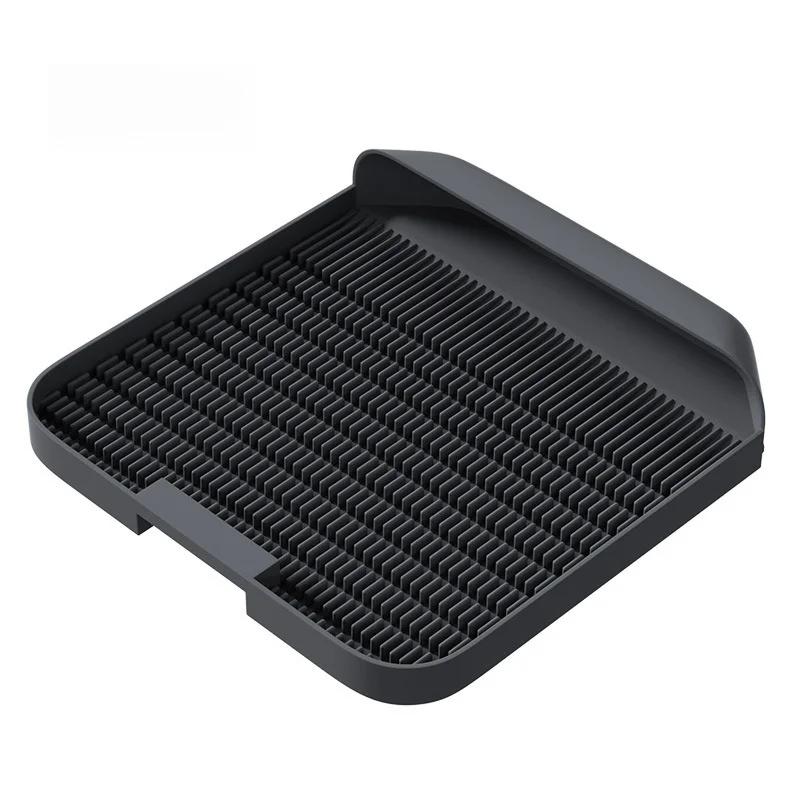 

Коврик для кошачьего туалета, водонепроницаемый, прочный, для туалета домашних животных, нескользящий, моющийся коврик для кошек, чистящая подкладка, принадлежности для чистки домашних животных 37x37x8CM чёрный