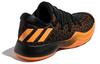 adidas Harden B/E Textil, Synthetikleder Atmungsaktiv Niedrig geschnitten Basketballschuhe Herren Schwarz Orange CG4193