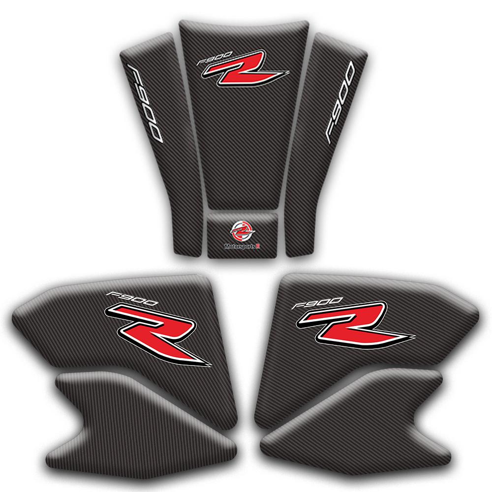 3D Motorcykel Bränsletank Pad Cover Protector Dekal-dekaler för BMW F900R F900 R reflekterande kolfiber