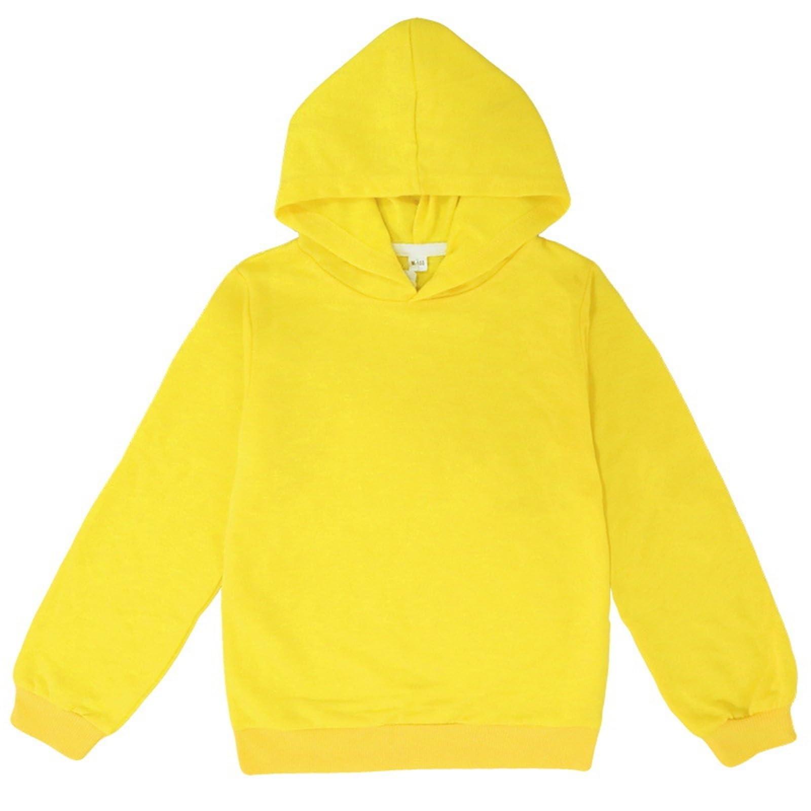 

Детская мода Однотонный пуловер Повседневная универсальная толстовка 90 жёлтый