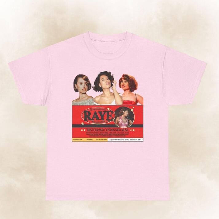 2026 Summer Fashion Tee Men Women Vintage Top Raye Tour T-shirt Cotton Hip Hop Streetwear Oversized Tshirt Short Sleeve Casual Clothing