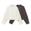 New European and American Style Stand-up Neck Zipper Long-sleeved Knitted Jacket 0014116