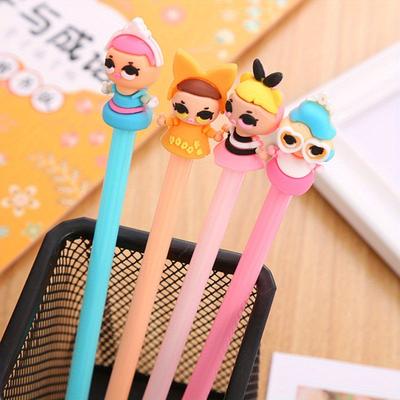 School Season 10pcs 0.5mm Cute Princess Gel Pen Creative Stationery Cartoon Girl Water-based Pen Girly Heart Series Office Signature Pen