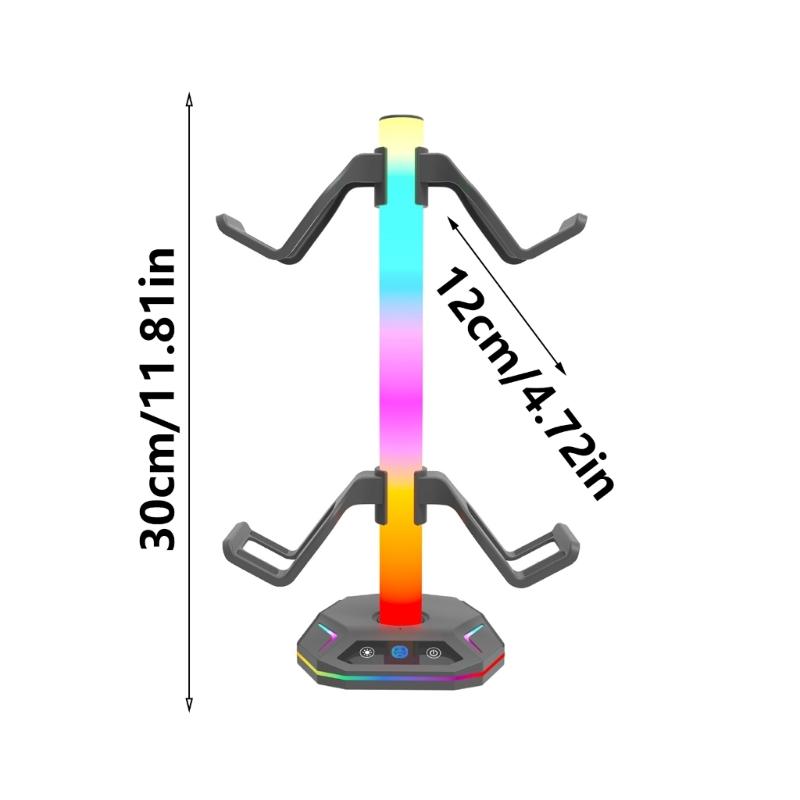 LED Controller Stand Headsets Holder for Desk Rotatable Headphone Stand Detachable Controller Hook Controller Storage