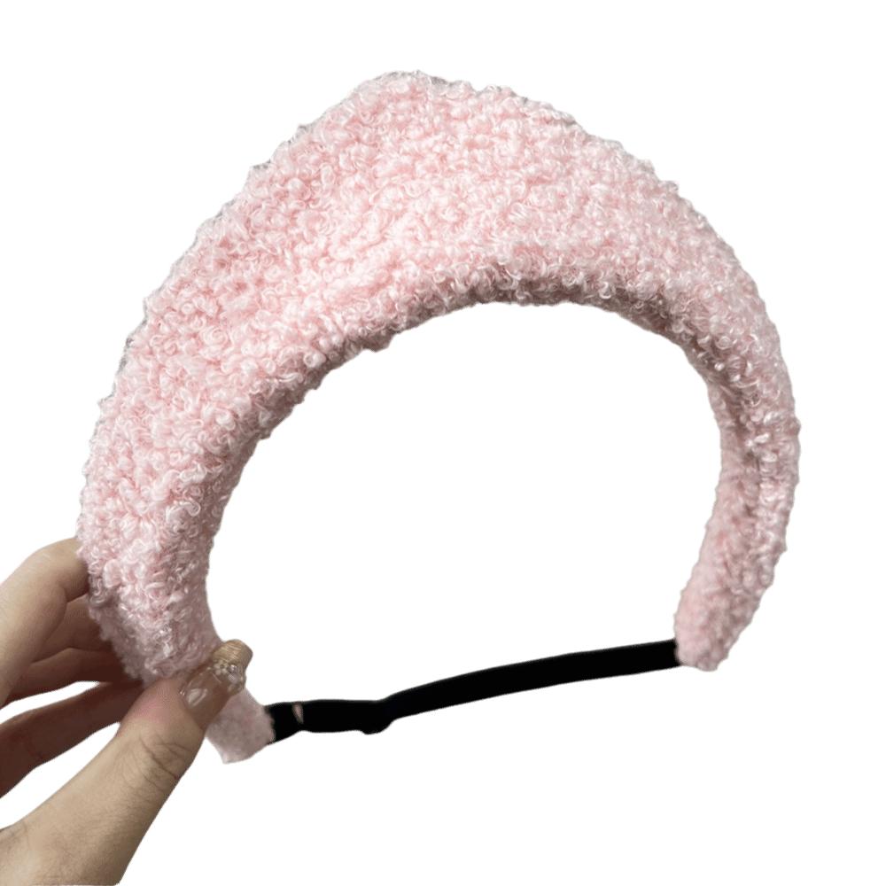 

Velvet Hairpin Headband Anti Slip Hair Hoop Vintage Women Headband Lady Headwear рожевий