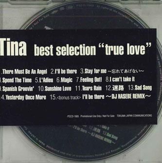 

CD TINA - Best Selection true Love PSCD1665 TOKUMA Japan Japanese Pop/Rock Used
