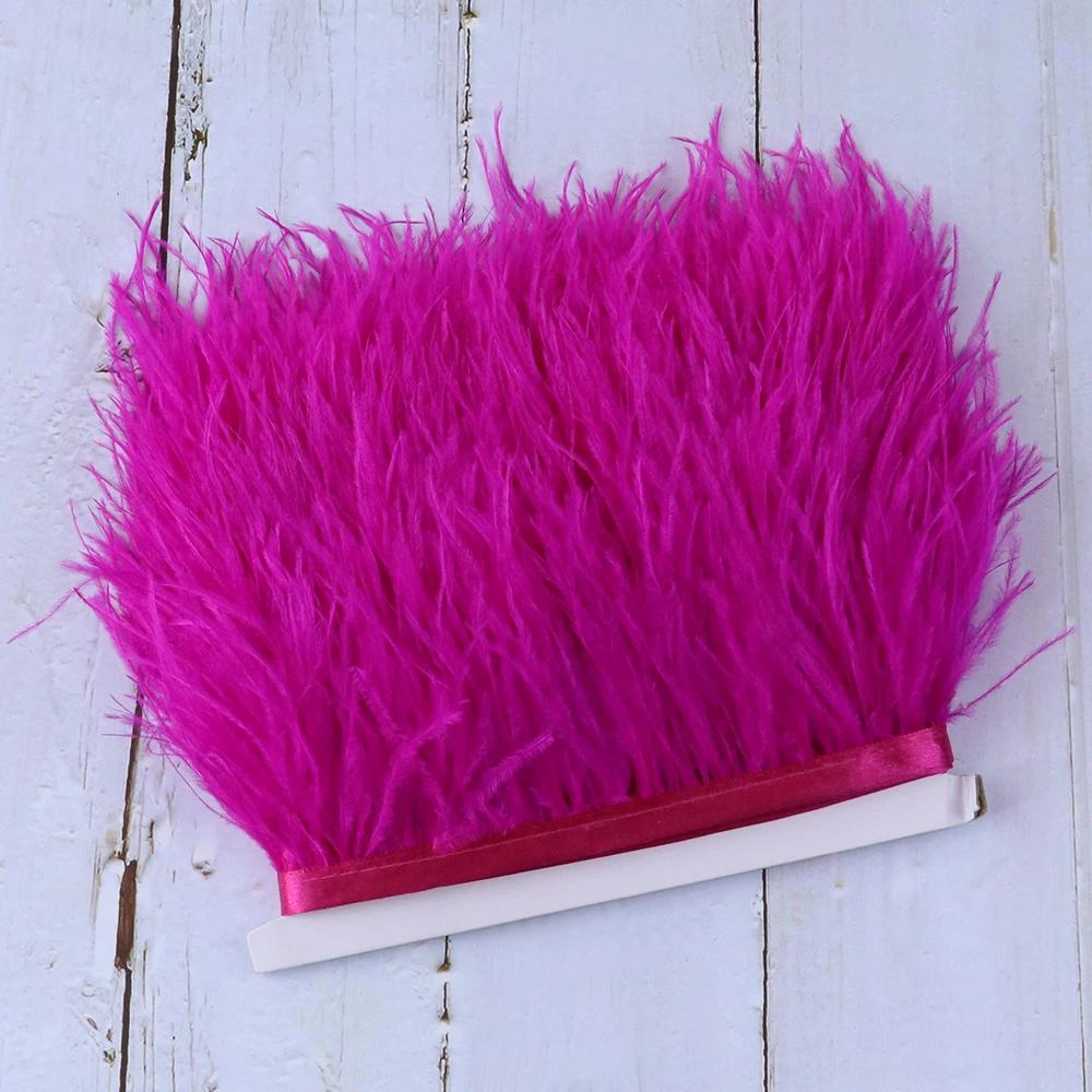 Feather10Meters 8-10cm Natural Ostrich Feather Trims for Needlework and Handicraft Plume Ribbon Fringe Skirt Decoration
