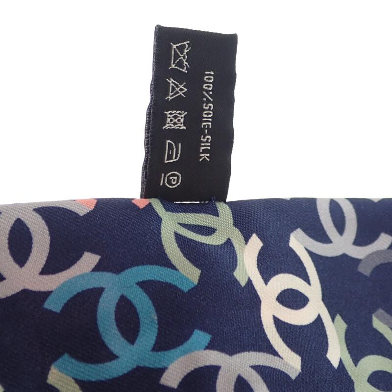 Chanel Scarf Navy/multicolor Silk Women