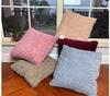 Solid Color Textured Plush Pillow Cover, Soft Faux Fur Sofa Cushion Case