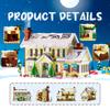 Weihnachtsschneedorf Winterschneehaus Bausteine Set mit Lichtidee Street View Modell Spielzeug Kinder Weihnachtsgeschenke