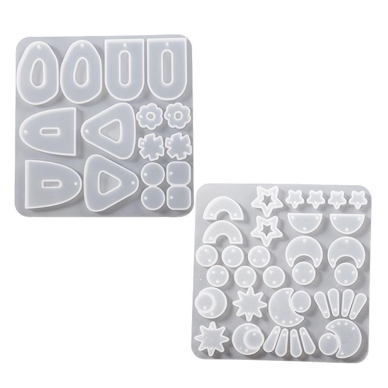 DIY Crystal Resin Molds: Irregular Oval, Hollow Heart, Moon Shapes for Earrings, Pendants, Keychains