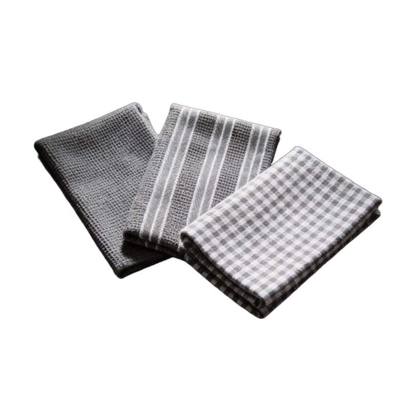 

Cotton Kitchen Towel Set With Absorbent Cleaning Cloths For Home Dining Use