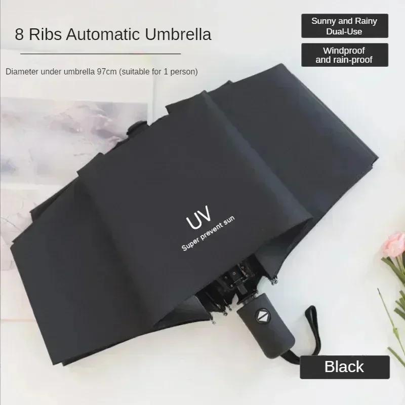 Automatic Umbrella, Windproof Travel Umbrella, Retractable Folding Umbrella Portable Umbrellas