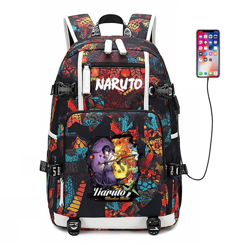 Schoolbag Male Whirlpool Naruto Akira Kaleidoscope Backpack Female High School Junior High School Student Luminous Backpack Big