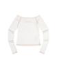 Yusentig Stitch Off-Shoulder T-Shirt Ivory Aw5Xe23203
