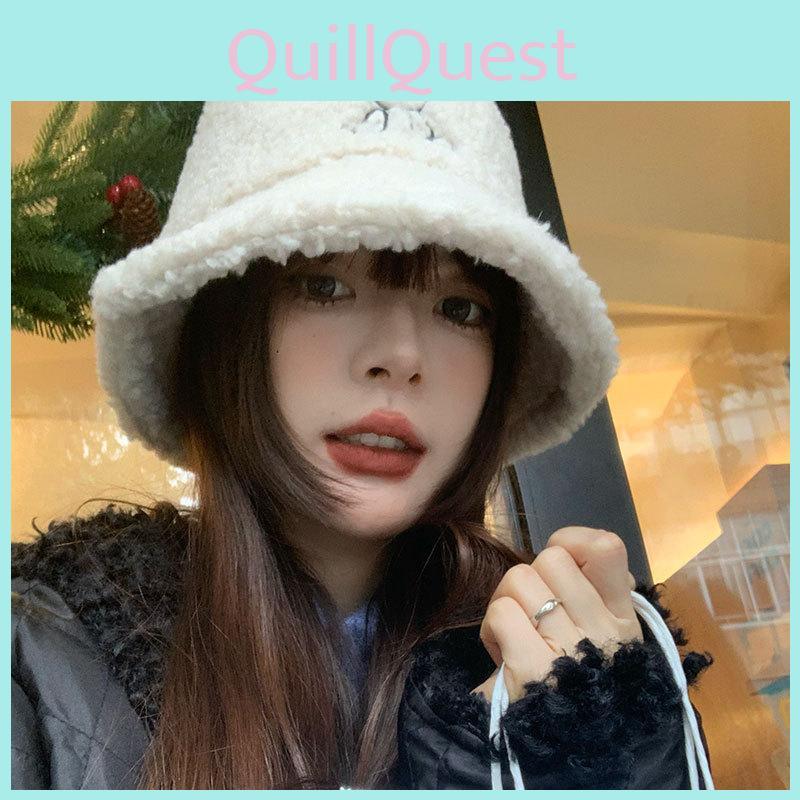 Hat Elegant Bear For Women Winter Lamb Wool Insulated Cap Fisherman