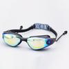 UV Anti-Fog Electroplating Swimming Goggles with Surf Ear Plugs - Waterproof Pool Swim Eyewear