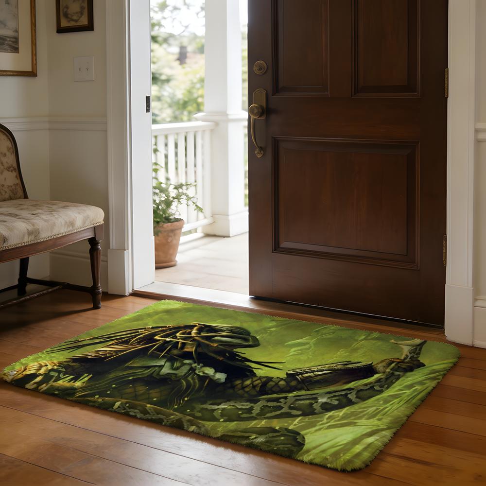 Floor Mat Soft Flannel Rug Non Slip Absorbent Mat for Bathroom Bedroom Home Decor The Predator Classic Movie