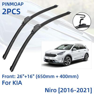 2PCS Front Windshield Windscreen Wiper Blades For KIA Niro 2016-2021 26"+16"  Window Brushes Cutter Accessories 2016 2017 2018 2019 2020 2021