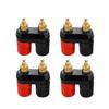 10 PCS Speaker Amplifier Terminal Binding Post Dual 2-way Plug Connector