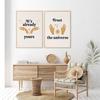 Zákon přitažlivosti Tisk Boho Art Quote Manifestation Plakát na plátně Všímavost Sebeláska Samostatná péče Terapie Nástěnná malba Dekor Bez rámu