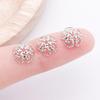 12 Multi-Color Alloy Five-Petal Flower Charm Set for DIY Jewelry