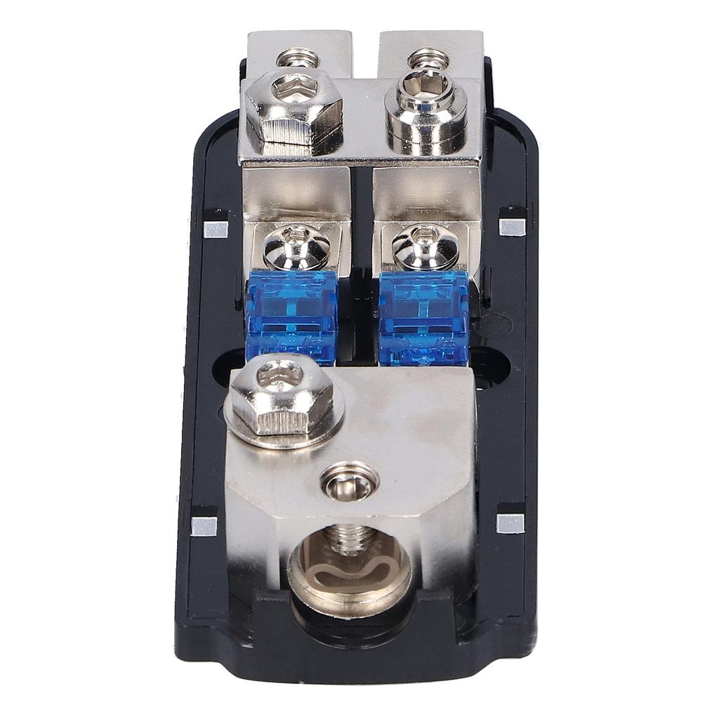 2 Way Fuse Holder Box 1 In 2 Out Distribution Block for Car Yacht Boat Stereo Audio Modification