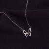 Banyan Tree S925 Silver with 14K Gold Butterfly Necklace - Cold Style, Elegant Temperament, Aesthetic Clavicle Chain - New Trend