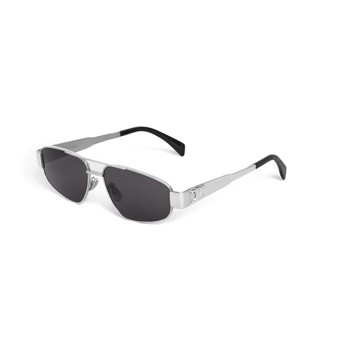 

Celine Pilot Style Sunglasses With Mirror Legs Men sunglasses Silver 4S281CMLB-36SM Brown Eyeglass Pouch