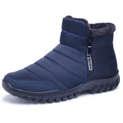 Fashion Winter Men's Snow Boots Double Zippered Waterproof Shoes Rain Boots Plush Fishing Winter Warm Boots Men's Boot