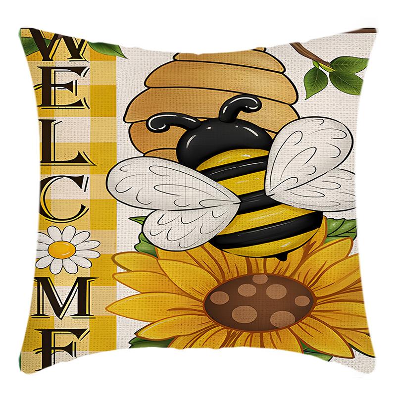 

New Independence Day Flower Puppy Print Throw Pillow Living Room Home Sofa Pillow Decorative Set 45 * 45Cm pillowcase