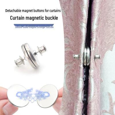 Magnetic Curtain Buckle: Strong, Lightproof, No-Sew, Invisible Snap Button for Secure Fixing