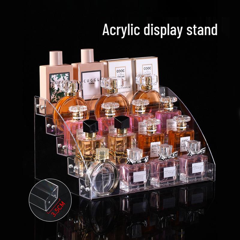 Multi-layer Transparent Cosmetic Organizer for Eyeshadow, Powder, Lipstick, Perfume, and Nail Polish