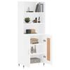 VidaXL Buffet haut Blanc 69,5x34x180 cm Bois d'ingénierie 3189933